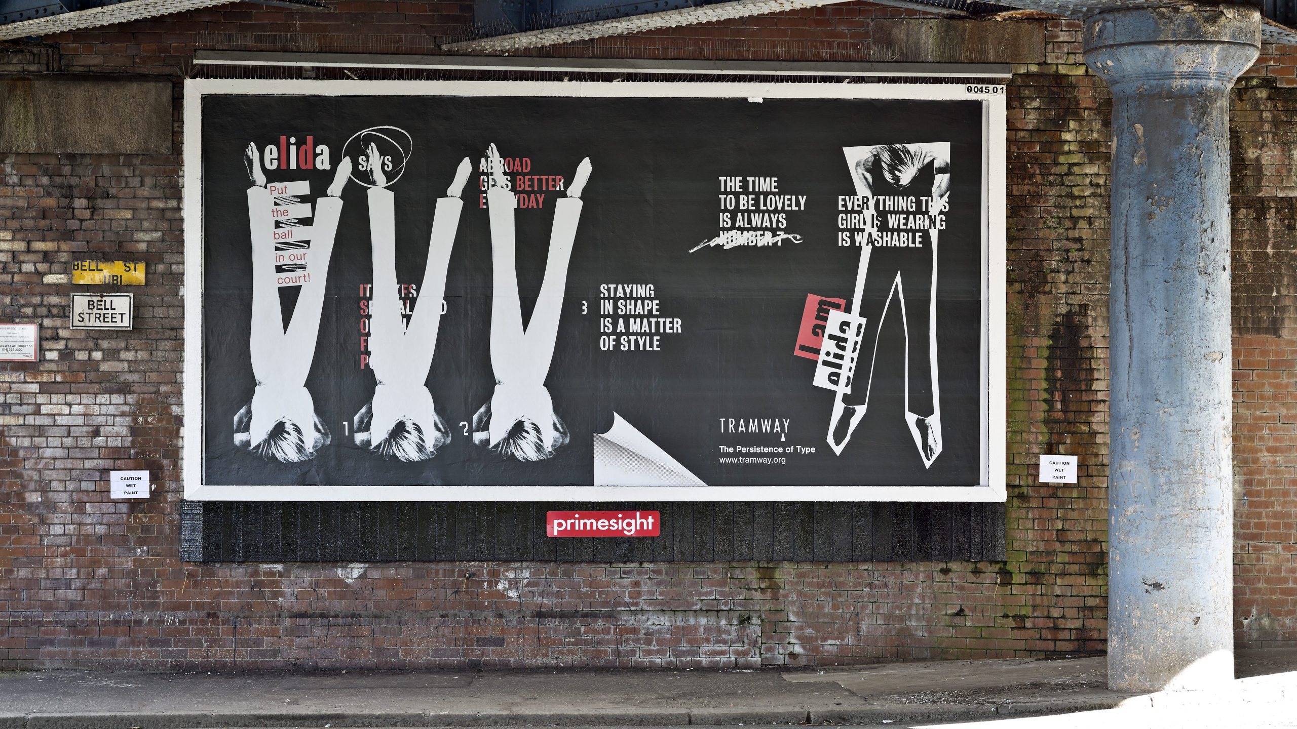 Billboard detailing work by Maeve Redmond.