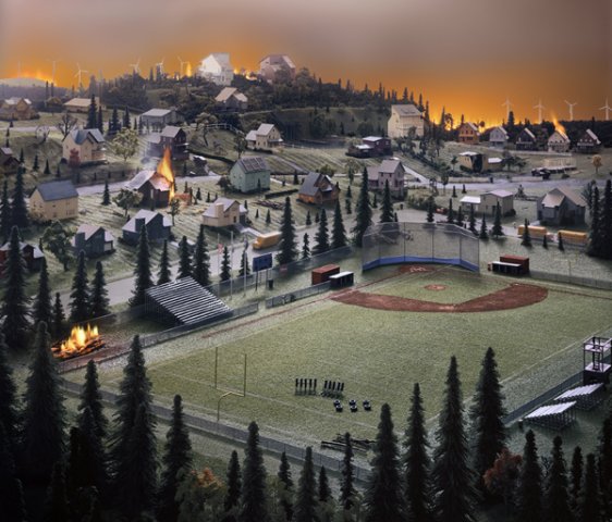 James Casebere, Landscape with Houses (Dutchess County, NY) #10,  2011 