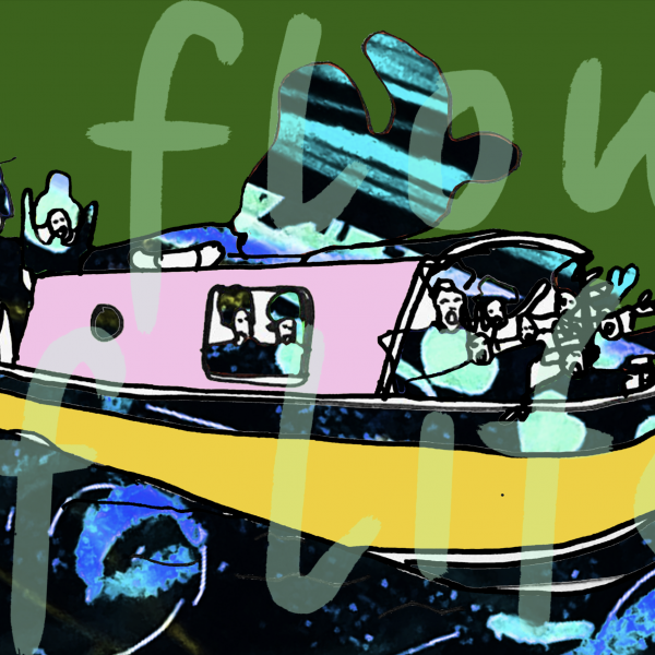 Illustration of people on boat by Pester and Rossi