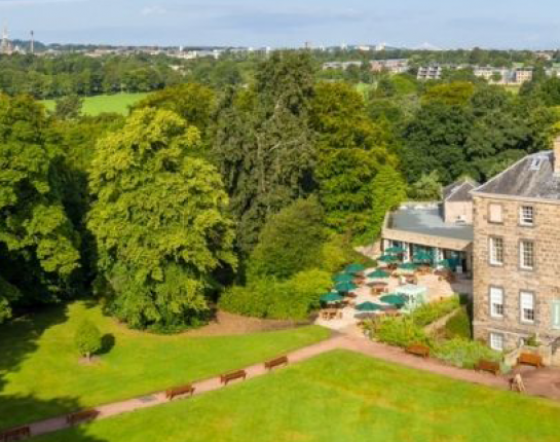 Aerial view of Royal Botanic Garden Edinburgh.