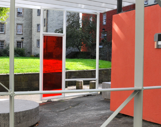 Detail of Toby Paterson's installation at Chessels Court, 2017.