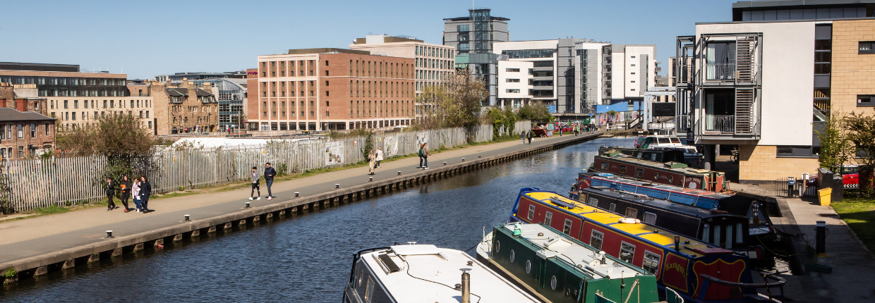 Union Canal in daylight.