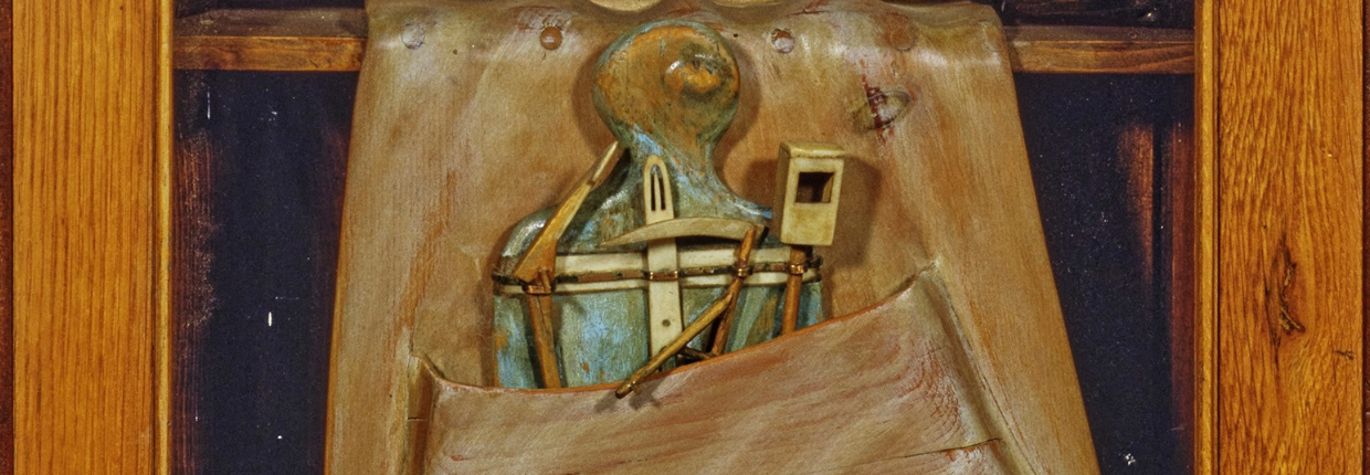 Detail of The Ring Net, bag hangs with tools.