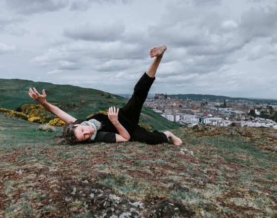 Janice Parker dances on Calton Hill.